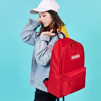 

AOLIDA Women Fashion Backpack School Bags for Teenager Girls Nylon Zipper Design Female Backpack