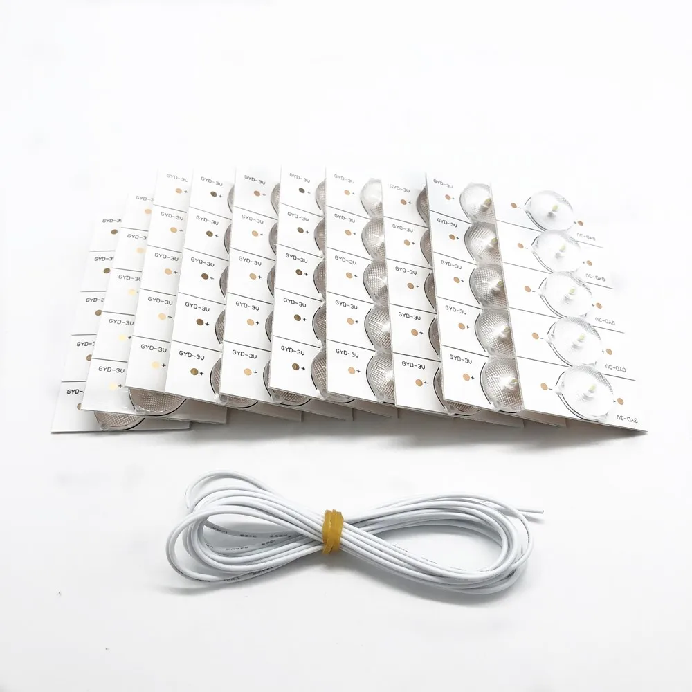 Fliter 6v Contas de Luz de Smd com Lente Óptica para 3265 Polegada Tira Retroiluminação Led tv Reparação 100 Novo Led Backlight Tira 3v com Cabo - Imagem 2