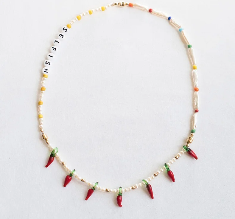 Модные звенья цепи bijoux Ожерелье из нержавеющей стали богемная жемчужная подвеска в стиле барокко ожерелье весна-слинг закрытие MATERA ожерелье - Окраска металла: 12