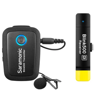 

AABB-Saramonic Blink500-B3 2.4GHz 2-Channel Professional Wireless Lavalier Microphone System Transmitter Receiver for Apple IPho