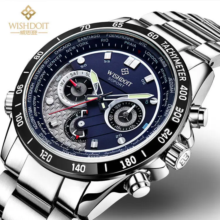 Watch Students Waterproof Night Light MEN'S Watch Steel Belt Men Multi-functional Sports Watch Europe And America Quartz Watch
Watch Students Waterproof Night Light MEN'S Watch Steel Belt Men Multi-functional Sports Watch Europe And America Quartz Watch