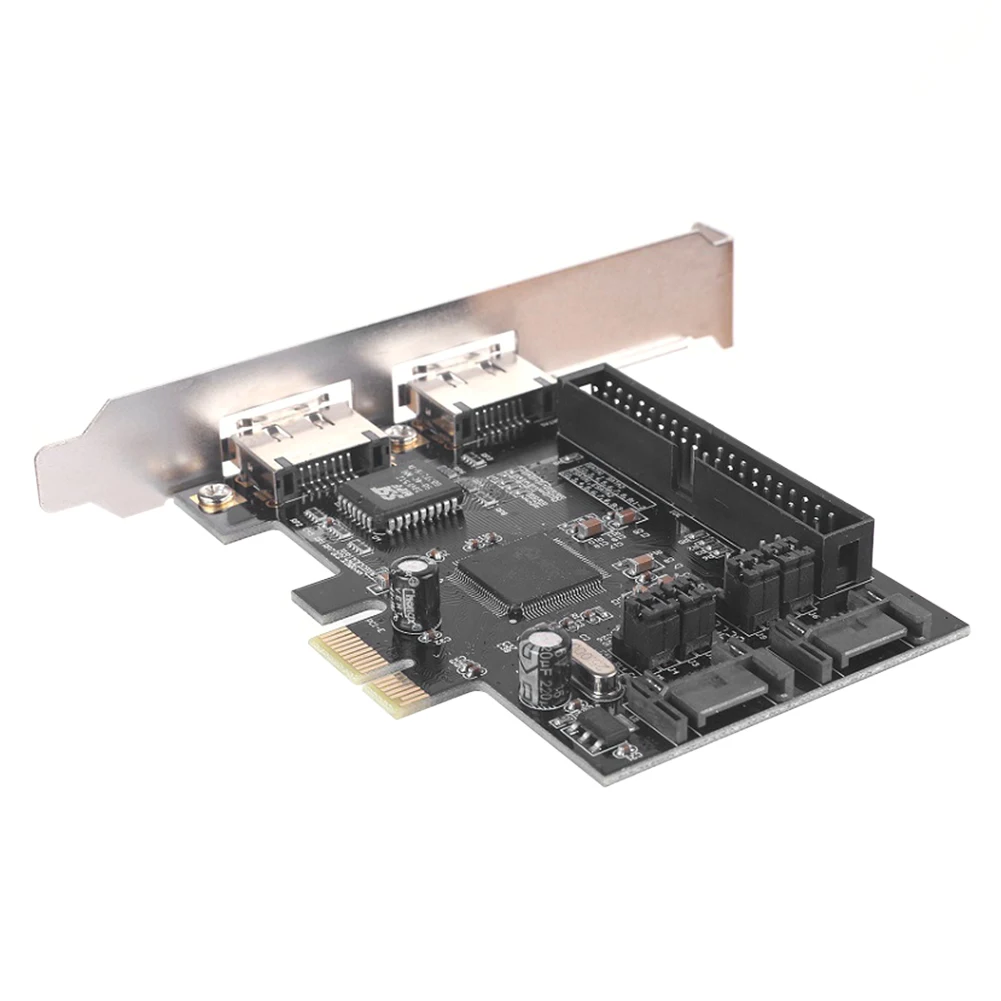 PCI e to 2 Ports SATA IDE eSATA Adapter 2.0 PCIe PCI-e Converter Controller Expansion RAID Card | Электроника