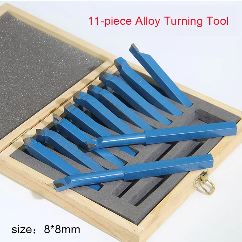 

Alloy Carbide Brazing Lathe Tool Set Tool Holder Metal Welding Head 11 Set Metal Milling Cutter