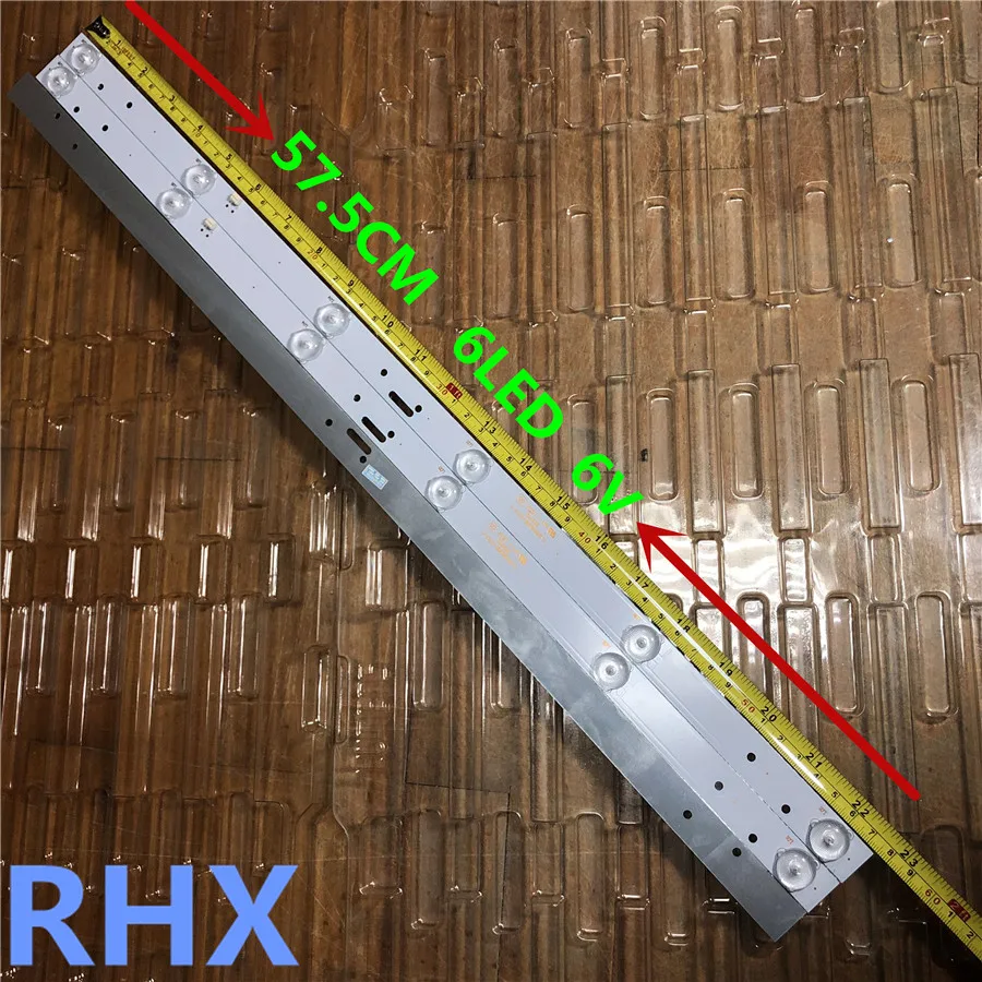 12 шт./лот, 32 дюйма, 65 дюймов, ЖК-телевизор, светодиодный светильник, бар, универсальный ЖК-задний светильник светодиодный ТВ-светильник, 3 в, 6 в, новинка - Цвет: 575MM  6LED  6V