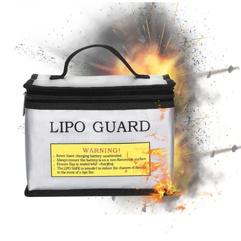 

Lithium Battery Zipper Fire-Proof Explosion-Proof Safe Bag With Handle Design - Silver