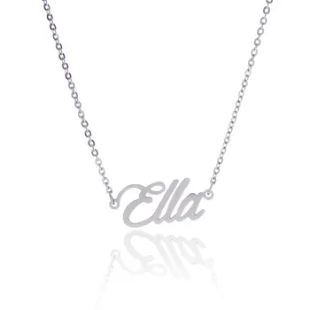 

Customized Stainless Steel Necklace Nameplate Choker Pendant English Name Jewelry Necklace 45 Fonts AAA Quality Necklace