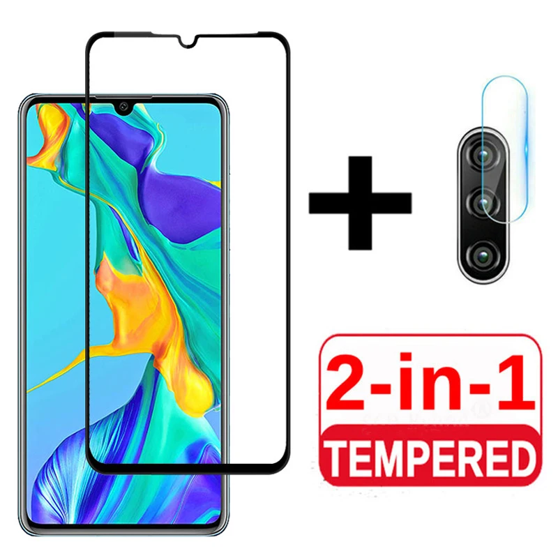 Закаленное стекло 2 в 1 для Huawei P20 P30 Mate 20 10 Lite P Smart 2019 Защитное экрана и объектива