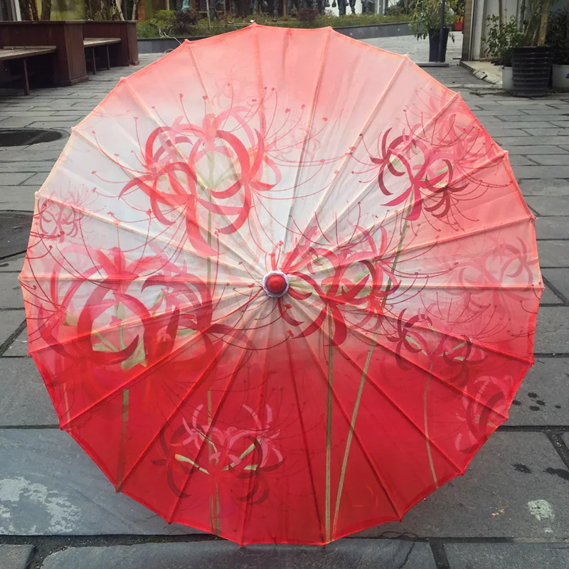 Satin Cloth Umbrella for Women's Clothing, Photography Props, Tassel Umbrella, Chinese Classical, Oil Paper Umbrella, Umbrella
