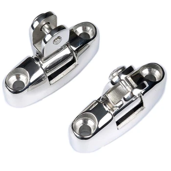 

316 Stainless Steel Marine Awning Boat Set Bimini Island Top Deck Hinged Rotation with Rubber Pad