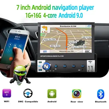 

2 din 7-inch 4 core android 9.0 systems Universal Car Radio GPS Navigation Bluetooth automatic manual GPS navigation