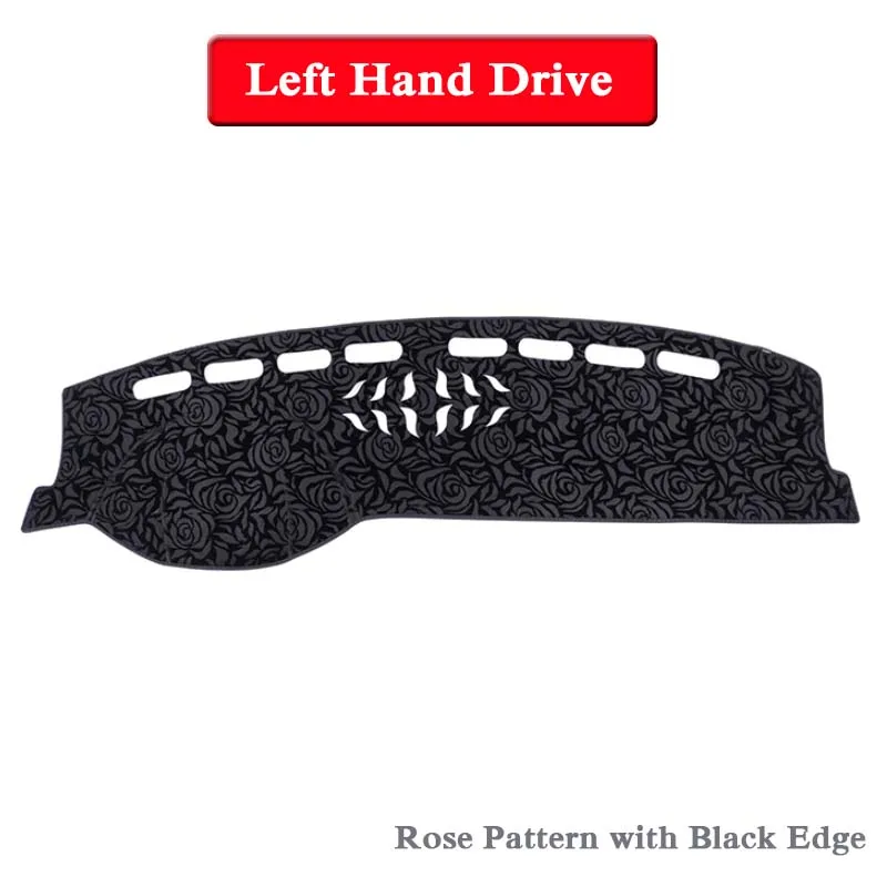 Rose Black LHD Автомобильный Стайлинг приборной панели Избегайте света коврик Инструмент платформа крышка коврик Роза для Volkswagen Passat B8 3g-Н. В. LHD& RHD коврик - Название цвета: Rose Black LHD