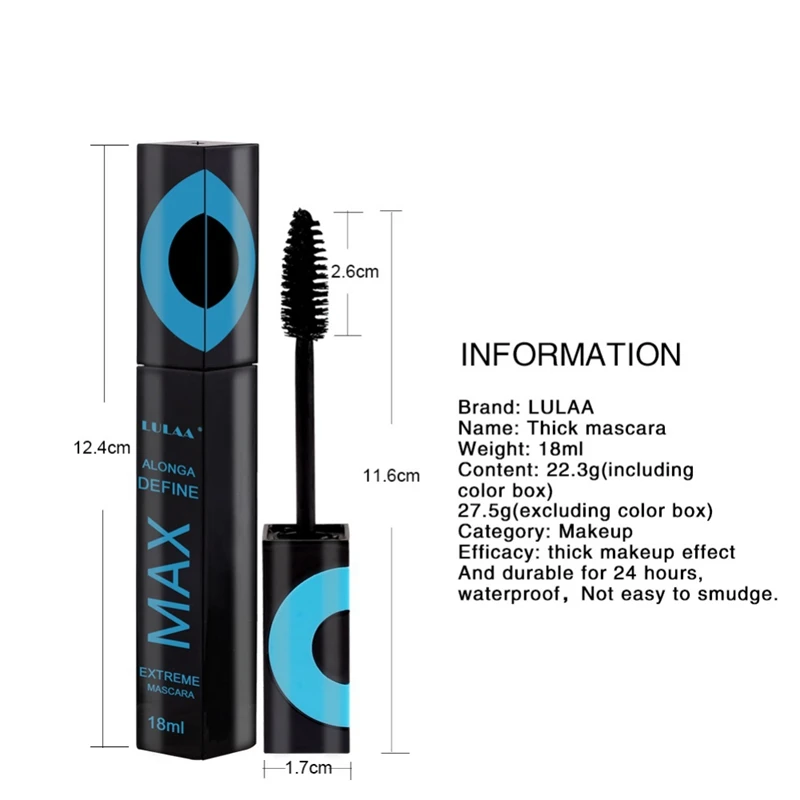 Waterproof Natural Eyelash Liquid Curling Slender Thick Eyelash Non-Sticking Mascara