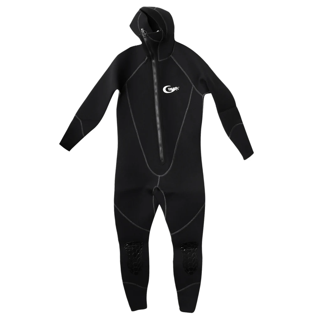 

Men's 5mm Thick Black Neoprene Wetsuit Scuba Diving Surfing Swimming Snorkeling Super Stretch Back Zipper Rash Guard
