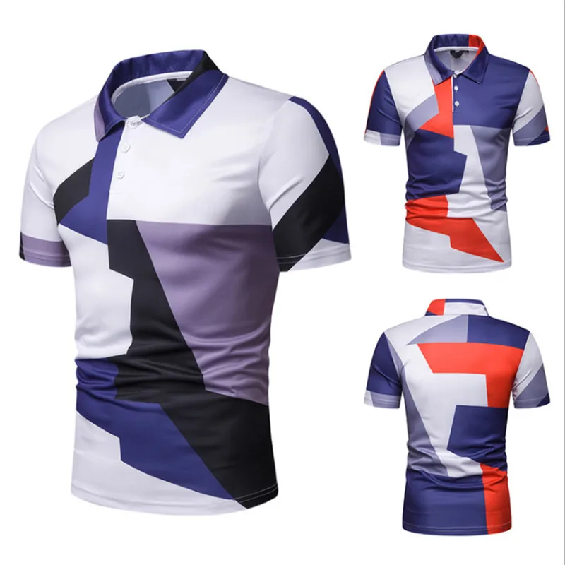

Men 2019 Summer Fashion Camisa Polo Shirts High Quality Short Sleeve Mens Polo Shirt Brands Breathable Brand Tee Tops