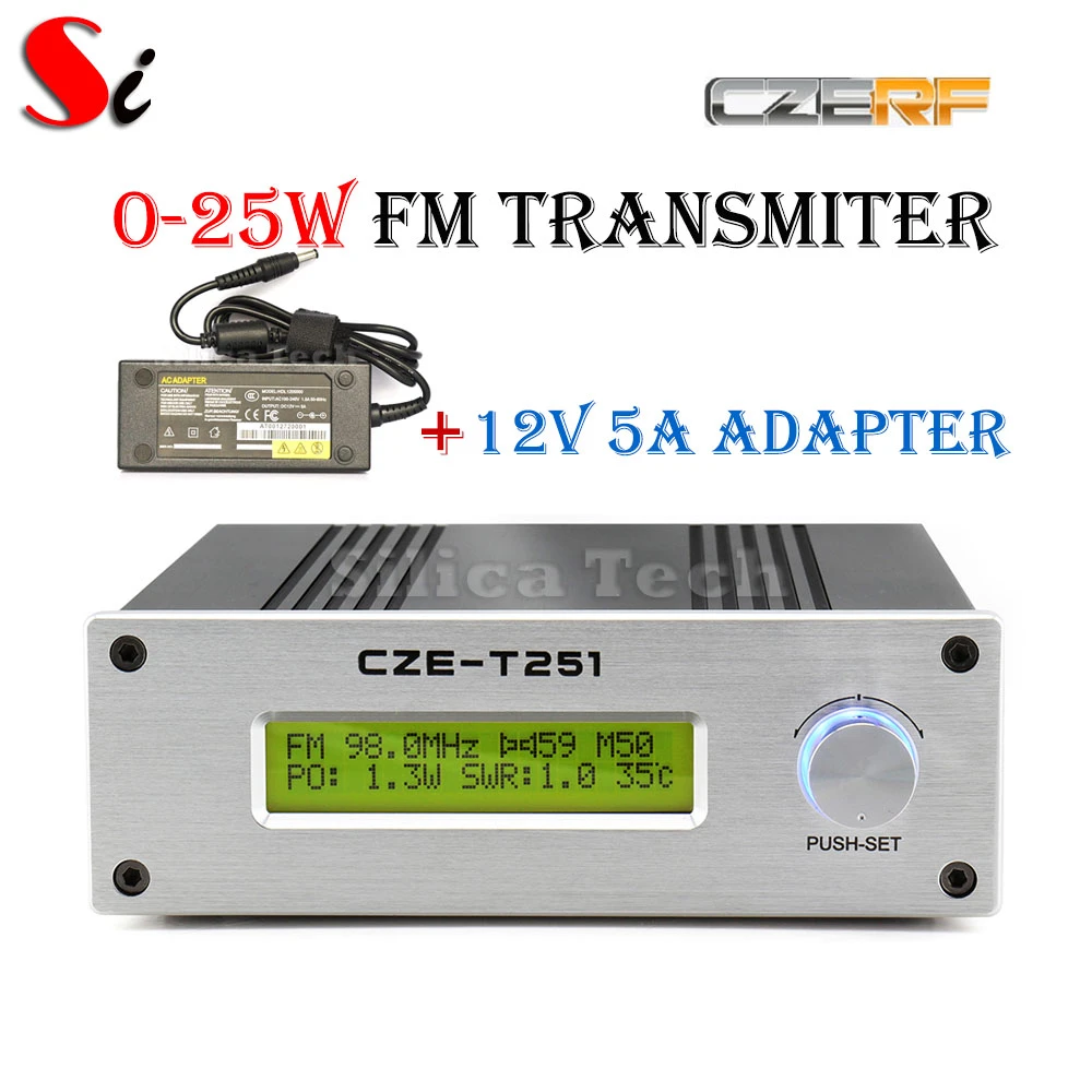CZERF CZET251 025W LCD PLL stereo broadcast radio station FM