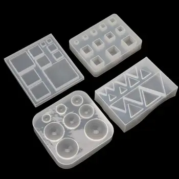 

All Size Square Round Triangle DIY Geometric Resin Silicone Mold Jewelry Tools