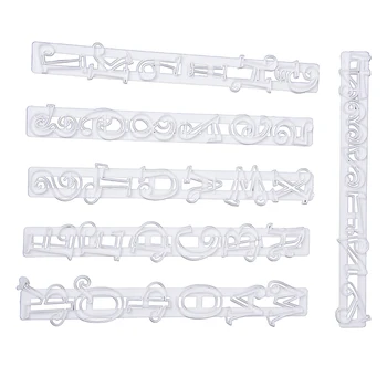 

6Pcs Fondant Cake Number Letter Decorating Cutter Mould
