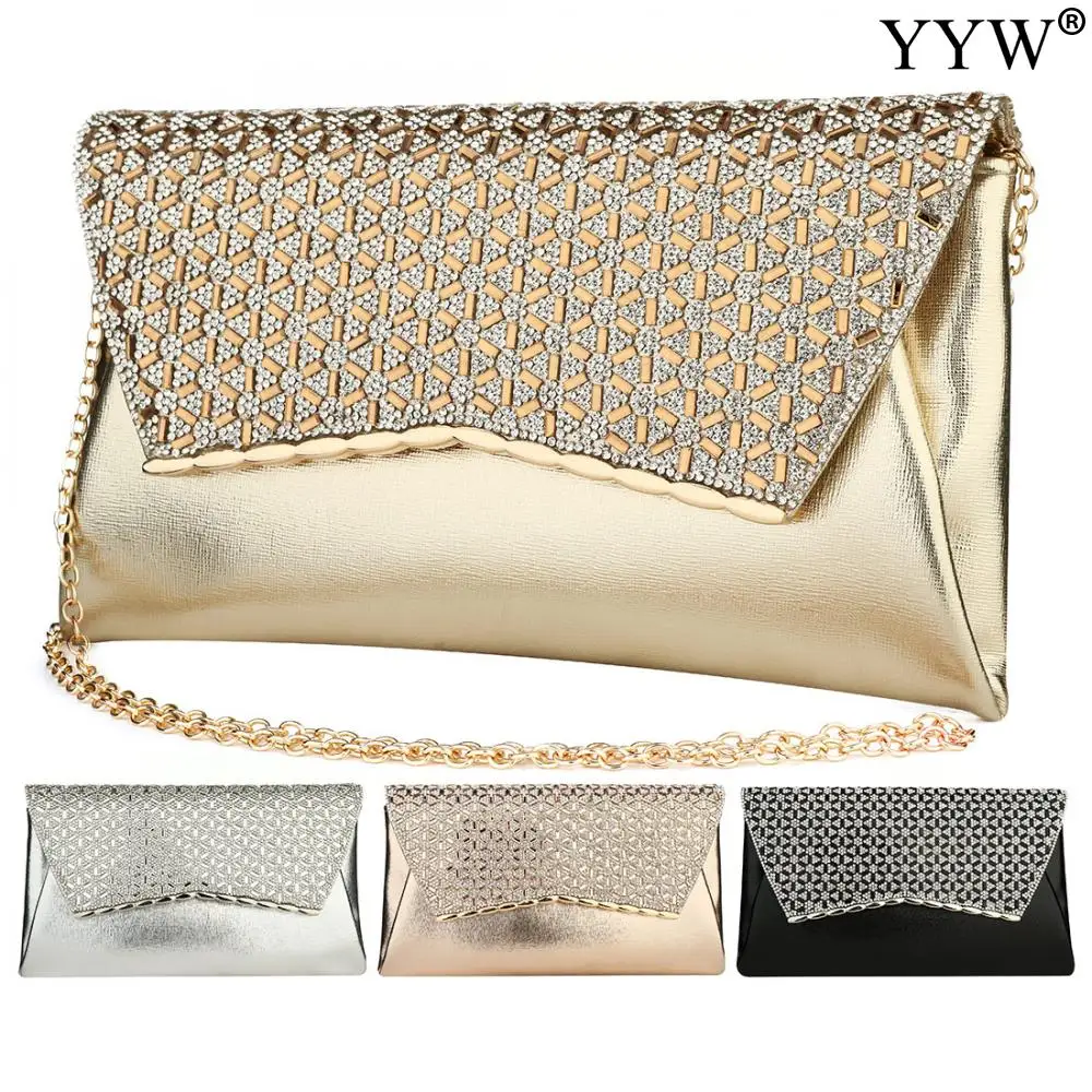 Luxury Leather Women Clutch Bag With Sequined Vintage Evening Bag Exquisite For Ladies Party Wedding Purse Small Wallet Handbag