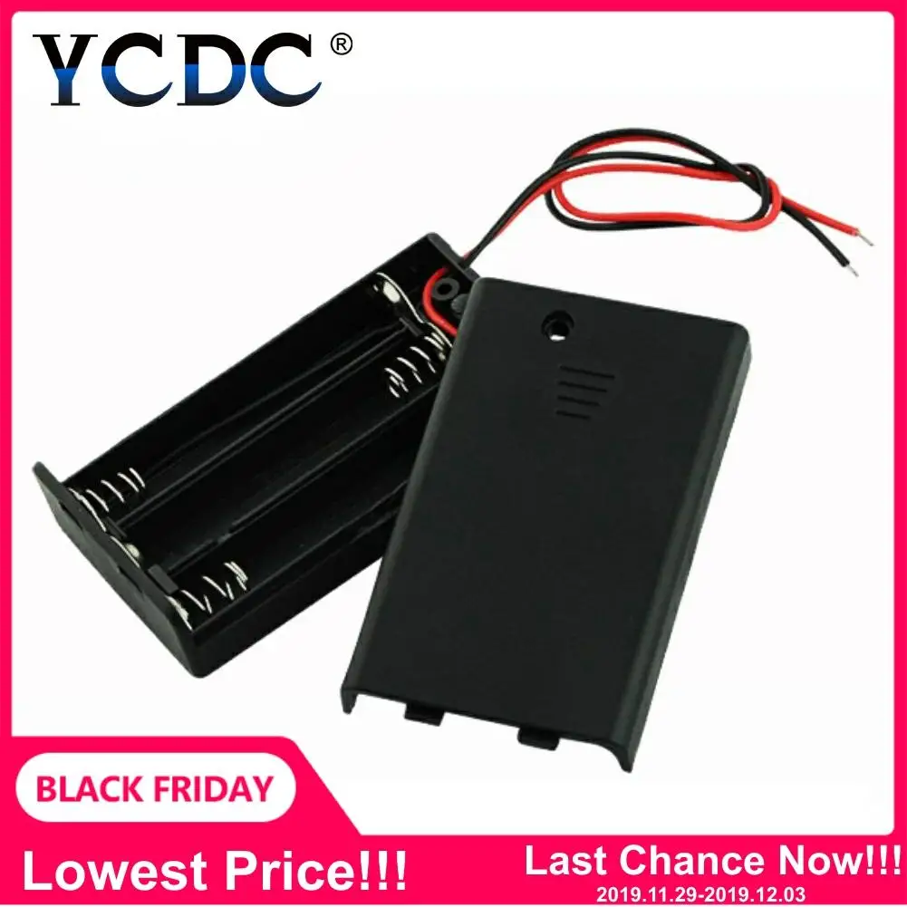 

YCDC 2 3 4 AA and AAA battery Case box for 14500 10440 batteries Stack 6V 3volt Standard Slot Holder Box Case ABS With Switch