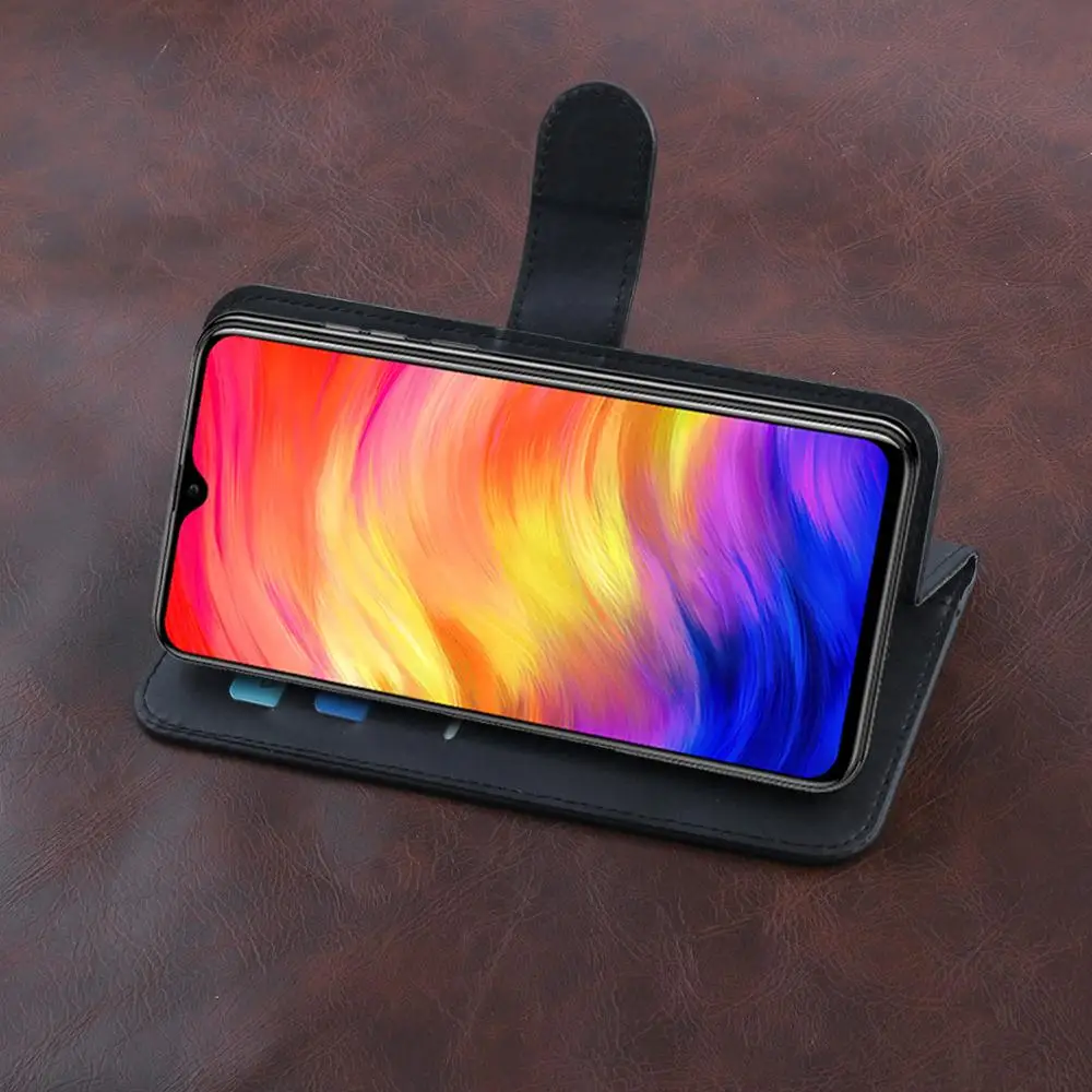 Кожаный флип чехол Alesser для Oukitel C12 Pro кожаный бумажник с карманом карт защитный