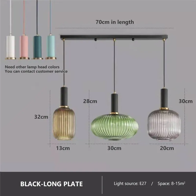 Retro Full Colored Glass Pendant Lights, Creative