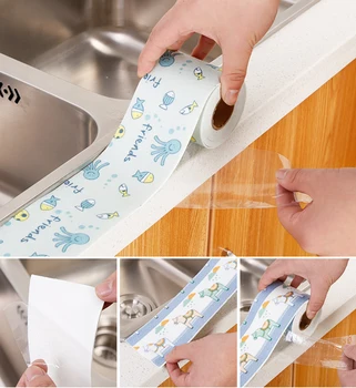 Kitchen Sink Moisture Absorbing Self adhesive Sink Waterproof Stickers Wall Stickers Home Decoration Stickers Kitchen Tools