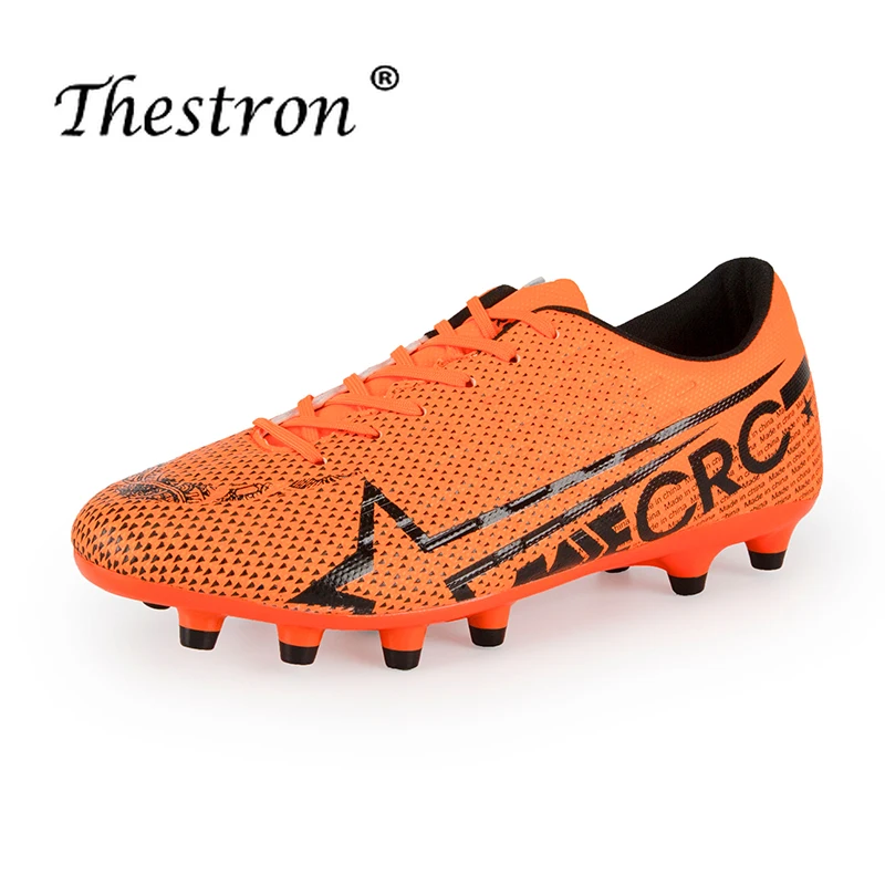 

Unisex Football Sneakers Breathable Comfort Lining Orange Children's Football Training Shoes Non-slip Hard Outdoor Sports Shoes
