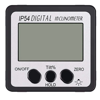 

4 x 90 IP54 Electronic Protractor Digital Inclinometer Level Box Magnetic Level Measuring Tool Angle Meter Electron Goniometers