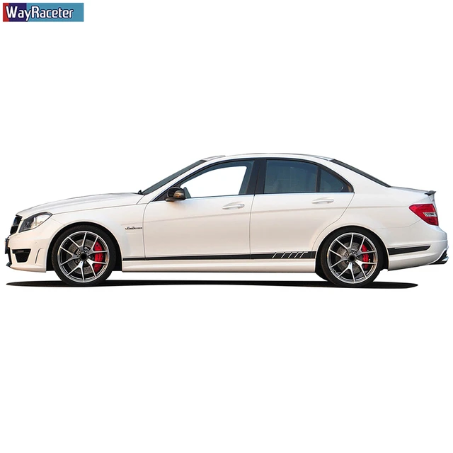 Car Side Skirt Stickers Decal,for Mercedes Benz W204 C63 AMG S204