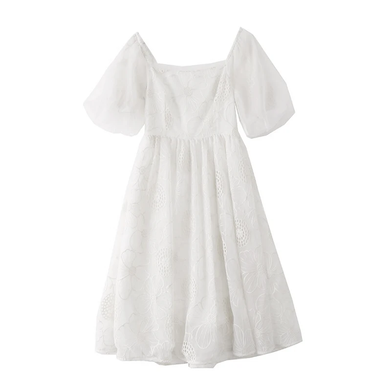 Женское летнее платье миди новое французское винтажное повседневное сказочное