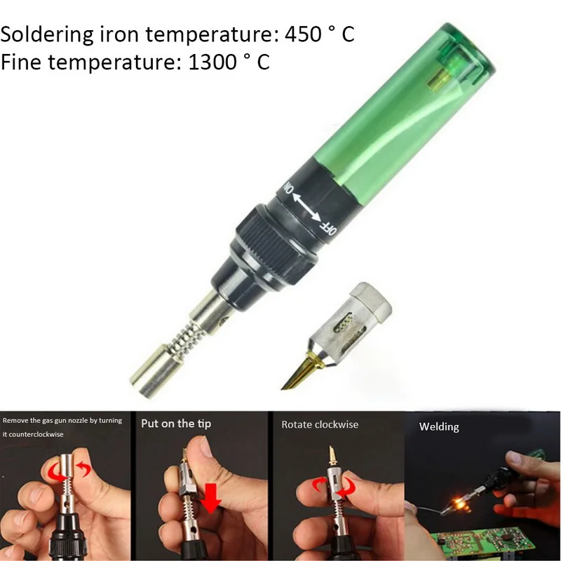 Сварочная ручка 1300 Цельсия бутановый Газовый паяльник сварочная ручка горелка паяльник Газовый паяльник беспроводные бутановые наконечники инструменты