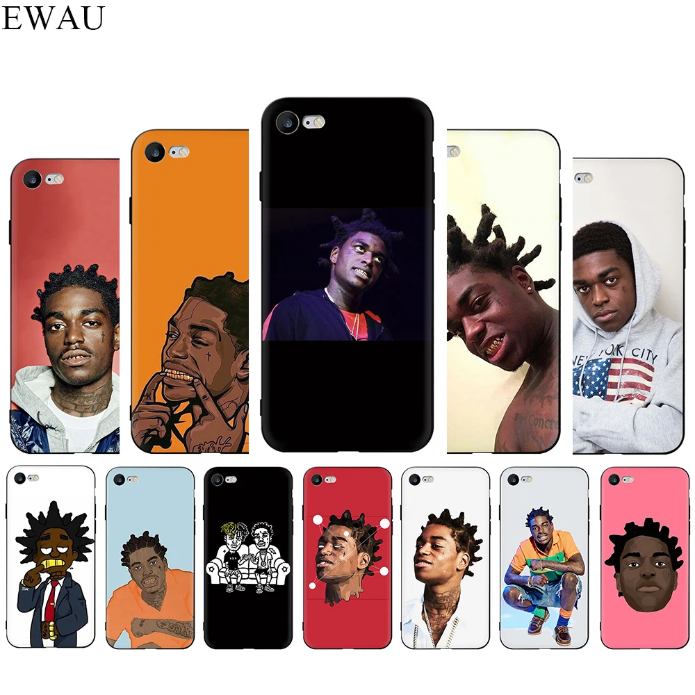 

EWAU Kodak Black Silicone phone case for iphone 5 5s SE 6 6s 7 8 Plus X XR XS 11 Pro Max