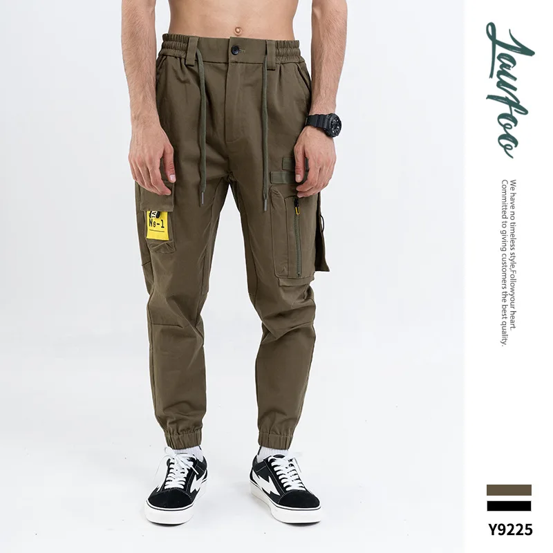 

Lawfoo Origional Autumn And Winter New Products Men'S Wear Multi-pockets Sticker Bib Overall Casual Pants Skinny Pants Trou