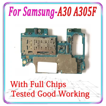 

100% Original For Samsung Galaxy A30 A305F Unlock Motherboard with full chips Logic Board Good Tested MB With Android System