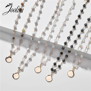 

JOOLIM Natural Stone Bead Necklace Fashion Jewelry Wholesale Trendy Jewelry summer necklace women Boutique