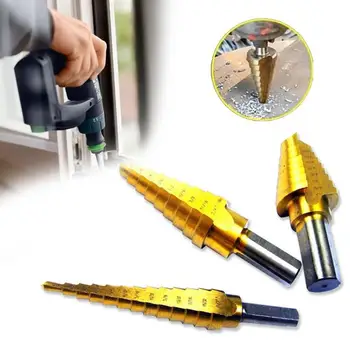 

Metalworking Tooling Bit 3pcs Drill Head Reamer Kit Business &Amp; Industrial Titanium Inner Cone HSS Unibit
