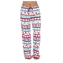 Модные штаны женские зимние принт с рождественским оленем свободные пижамные штаны модные мягкие удобные несколько стилей