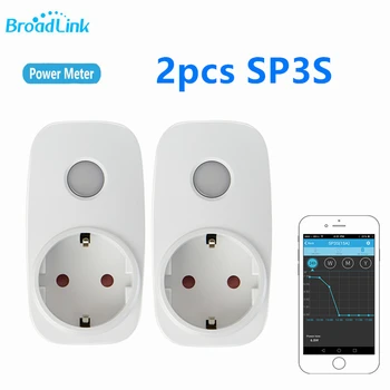 

Broadlink SP3S Energy Monitor Timer Plug EU Wifi Power Socket Plug Work With Alexa Echo Google Home For Smart Home Automation