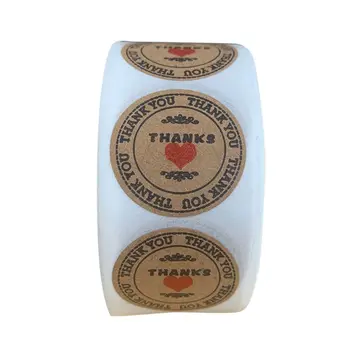 

1 Roll Simple Design "THANKS" Letters Dandelion Print Label Stickers Craft Roll Envelope Lable