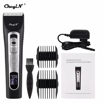 

Professional Digital Electric Hair Trimmer Rechargeable Men's Haircut Cordless Hair Clipper Shaving Barber Blade Tool Machine