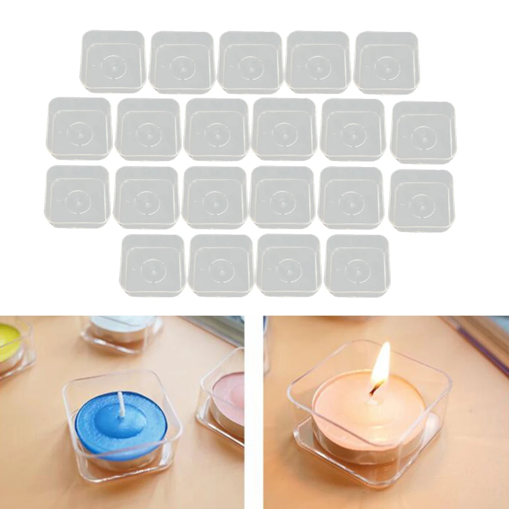 Clear Plastic Tea Light Container Cups Candle Mold Handmade Candles Mold Tools Clear Plastic Tea Light Container Cups Candle Mold Handmade Candles Mold Tools