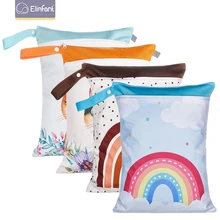 Elinfant – sac à couches en tissu imprimé, Position numérique, sac de voyage à double poche, 30x40cm