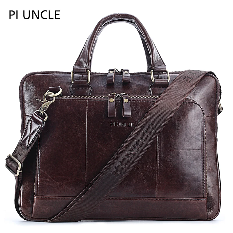 Color : Black, Size : L Briefcase Mens Shoulder Bag Leather Mens Bag Business Tote Leather Napa Leather Large Briefcase Laptop Sleeves