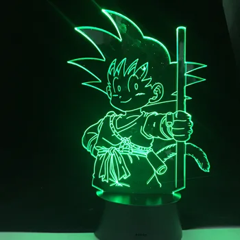 

Goku Sleep Figure Night Light for Bedroom Decoration 16 Colors Changing Usb Table 3D Lamp Dragon Ball Led Night Light Baby Gift