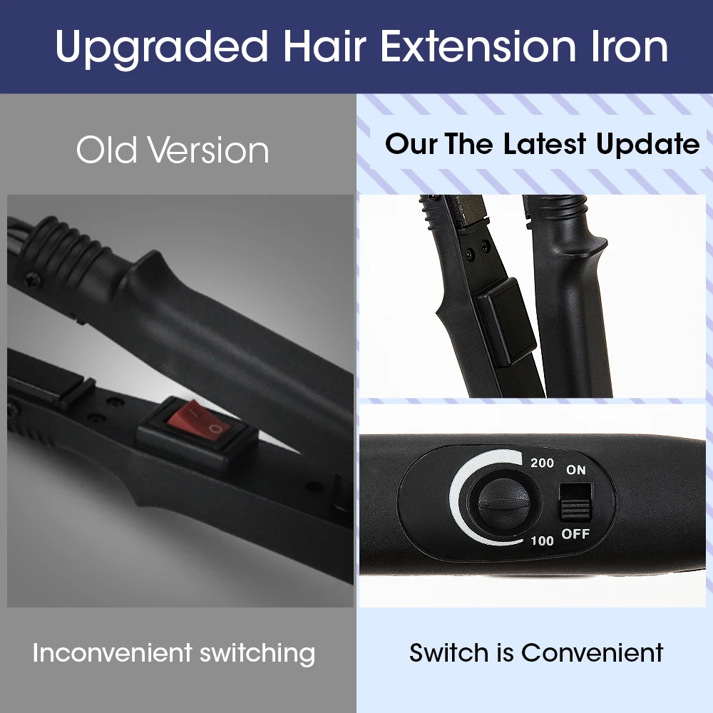 Pro Variable Constant Heat hair extension iron Keratin Bonding Tools Quality fusion Heat connector machine hair extension kit