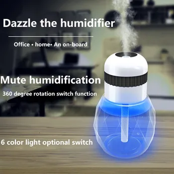 

ELOOLE High Quality Bottle Humidifier USB Mini Air Humidifier Colorful Gradient Lights For Office Home Car USB Fogger Mist Maker