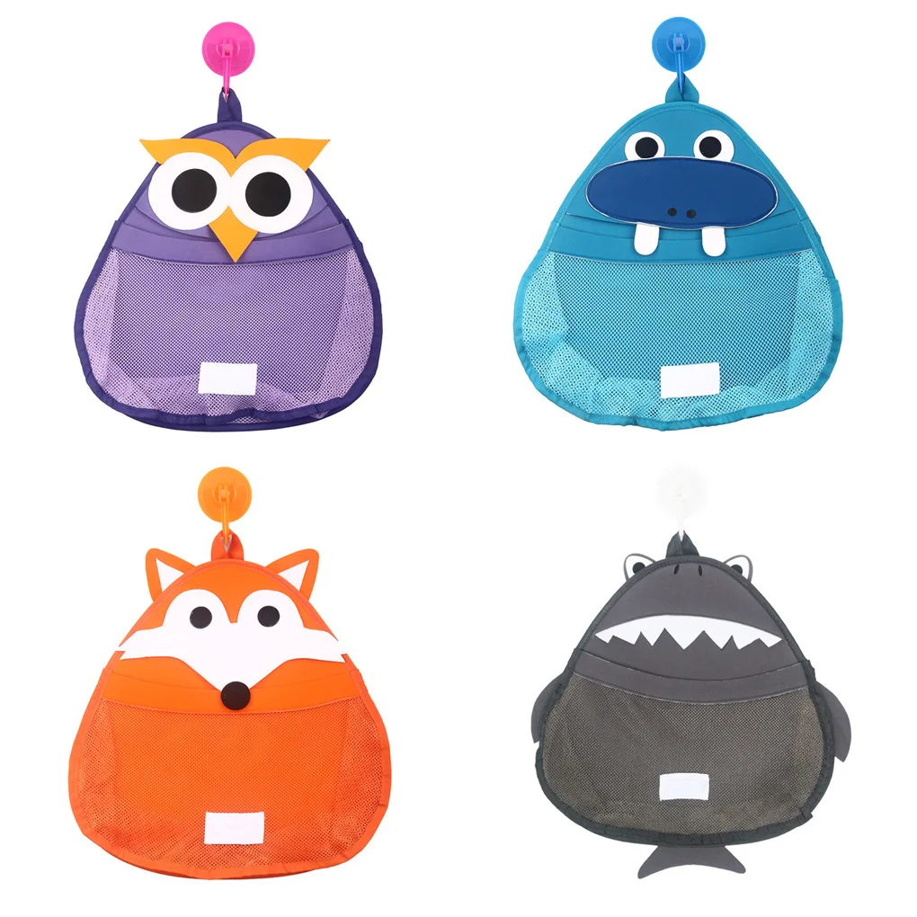 

Cartoon Baby Bath Toy Storage Bags Kids Shower Sundries Tidy Organizer Bathroom Net Mesh Hanging Pouch
