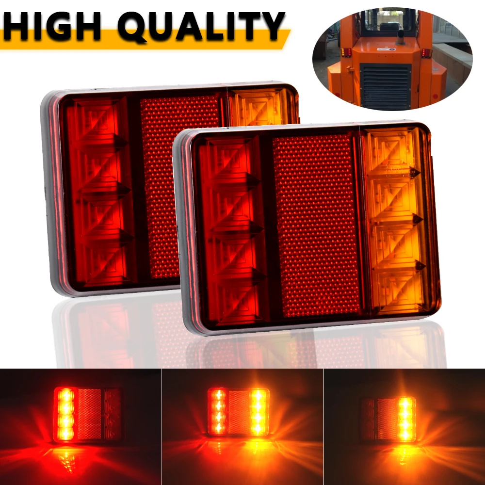 

1pc/2pcs 12V Waterproof Durable Car Truck LED Rear Tail Light Warning Light Rear Lamp for Trailer Caravans Campers car accessory
