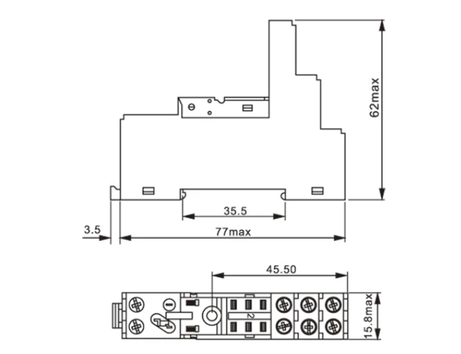 Din-рейка защелкивающиеся релейные розетки 157FF-1Z/2Z-C3 P2RF реле 5Pin 8Pin для SJ2S RJ1S G2R