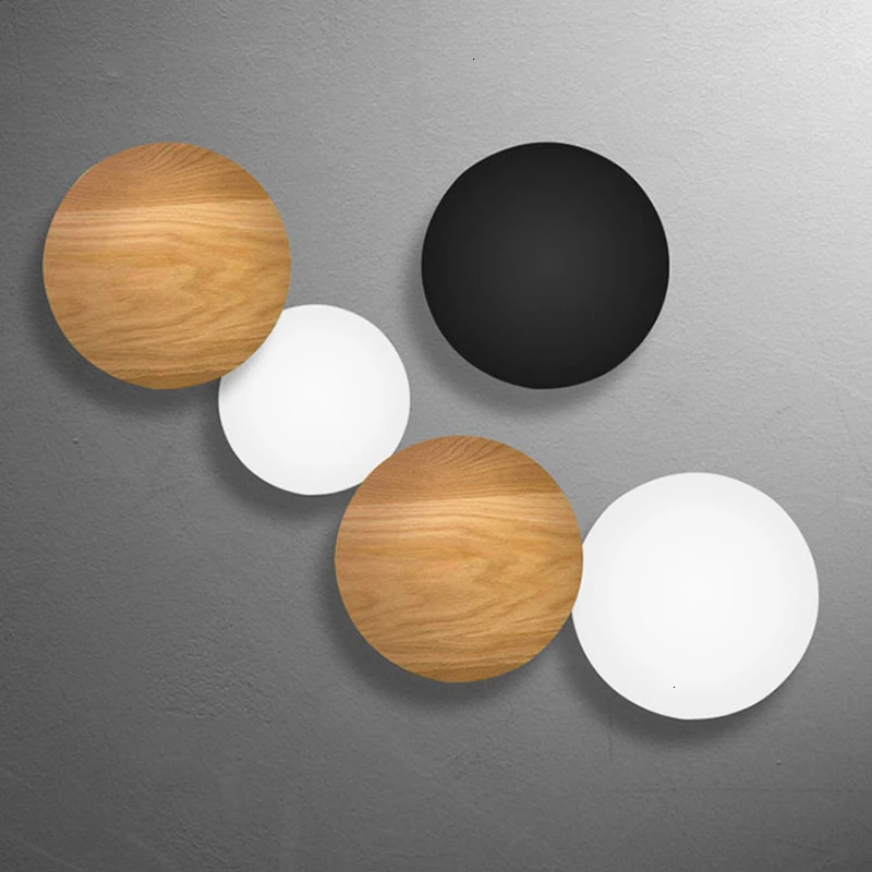 LED Indoor Wall Lamp Living Room Decoration Wall Light Home Lighting Fixture Loft Stair Light Round Aluminum Sconce AC85-265V